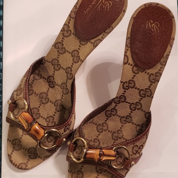 gucci sandals with heel